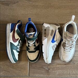 Nike Kids' Green and Blue Sneakers - 2 pair boys size 1